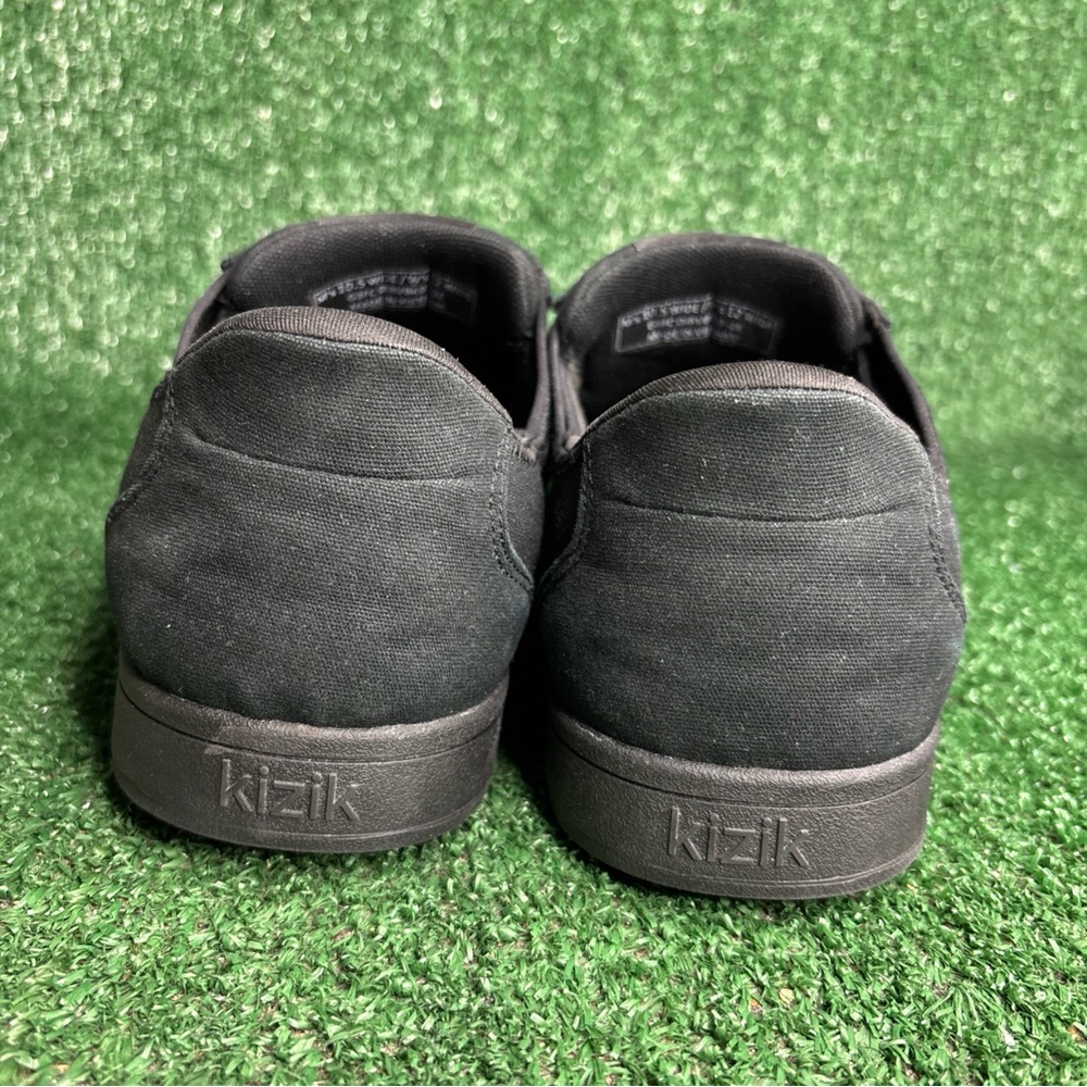 Kizik‎ Irvine Triple Black Mens Size 10.5 Wide Slip In Work Casual Sneakers - Picture 4 of 12
